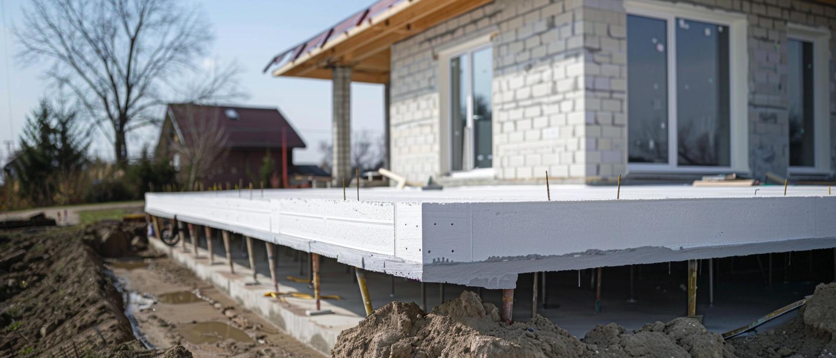 Свес газоблока над фундаментом, допустимый свес газобетона, свисание газоблока , Свес газоблока над фундаментом, допустимый свес газобетона