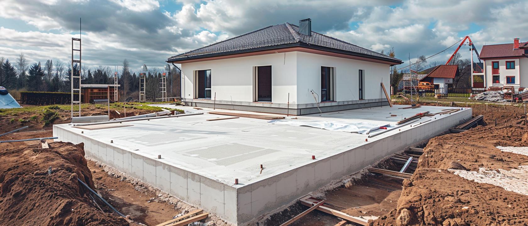 фундамент плитой под дом из газобетона, толщина плиты под газобетон, плита для дома из газобетона, плита для одноэтажного дома из газобетона, плита фундамента из газобетона 