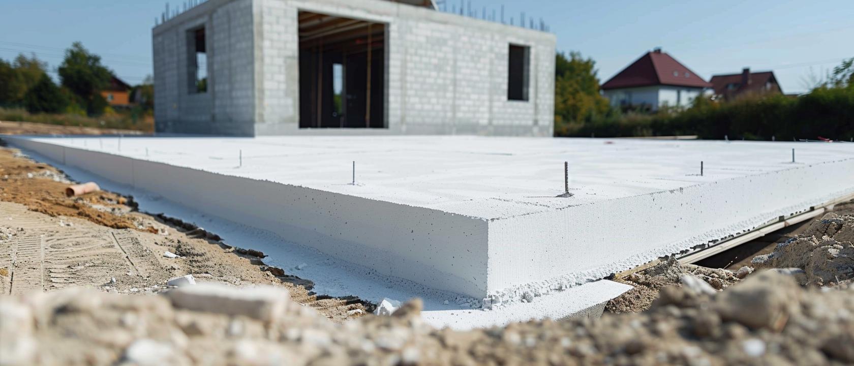 Плита для фундамента для дома из газобетона, плита под дом из газобетона, монолитный фундамент для дома из газобетона, толщина плиты для дома из газобетона, монолитная плита для дома из газобетона