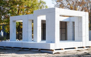 Дом 8 на 8 двухэтажный из пеноблоков: проекты и планировка