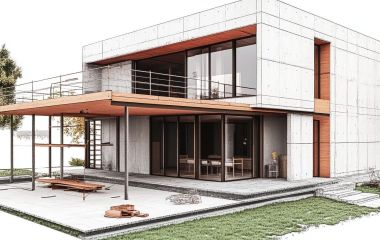 Проект двухэтажного дома с террасой: планировка и дизайн