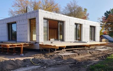 Планировка и особенности пристройки из пеноблоков к деревянному дому