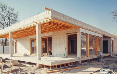 Деревянные балки в доме из газобетона: особенности и преимущества