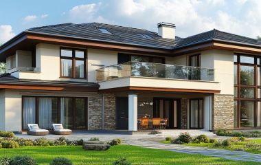 Проект двухэтажного дома с панорамными окнами: TOP-5 уникальных решений